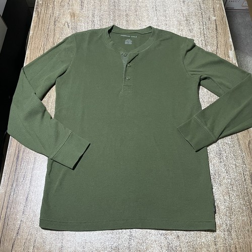 American Eagle Mens Thermal Henley Sweater Size S 25131 eBay