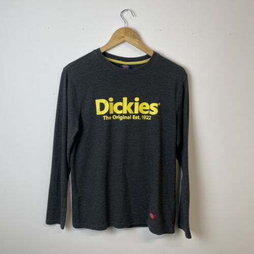 Womens Dickies Logo Grey Long Sleeved Tshirt