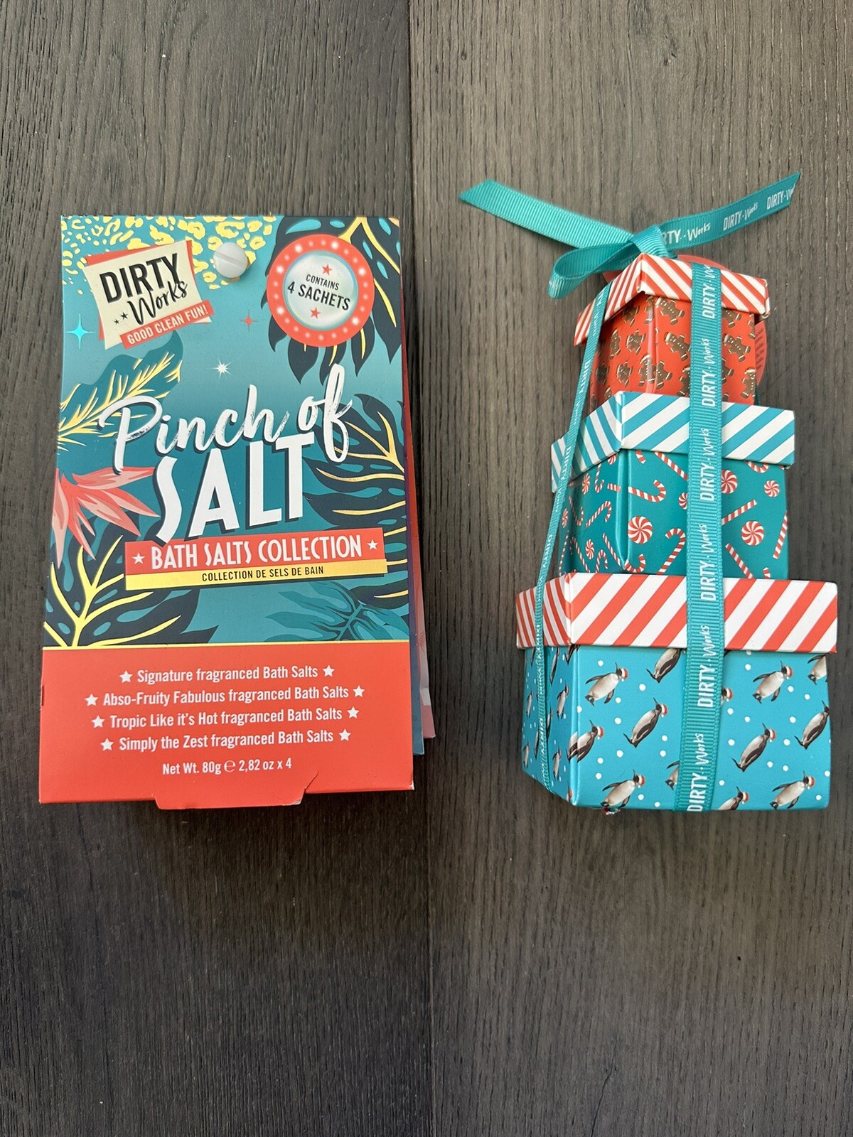 LOT OF 2 DIRTY WORKS Bath Salts Collection Bath Caviar Bath Fizzer