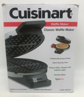Cuisinart WMR-CA Round Classic 5 Setting Browning Control Silver Waffle Maker