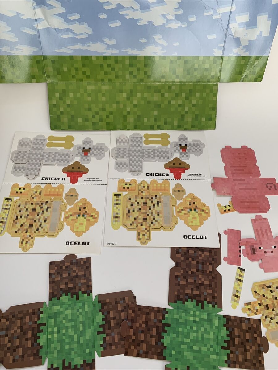 Mojang Minecraft Papercraft Overworld Animal Mobs over 30 Pcs