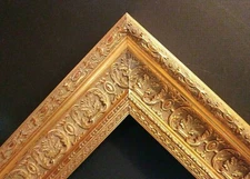 16 X 20 STANDARD PICTURE FRAME 2 3/4" WIDE ORNATELY DECORATED GOLD SCOOP