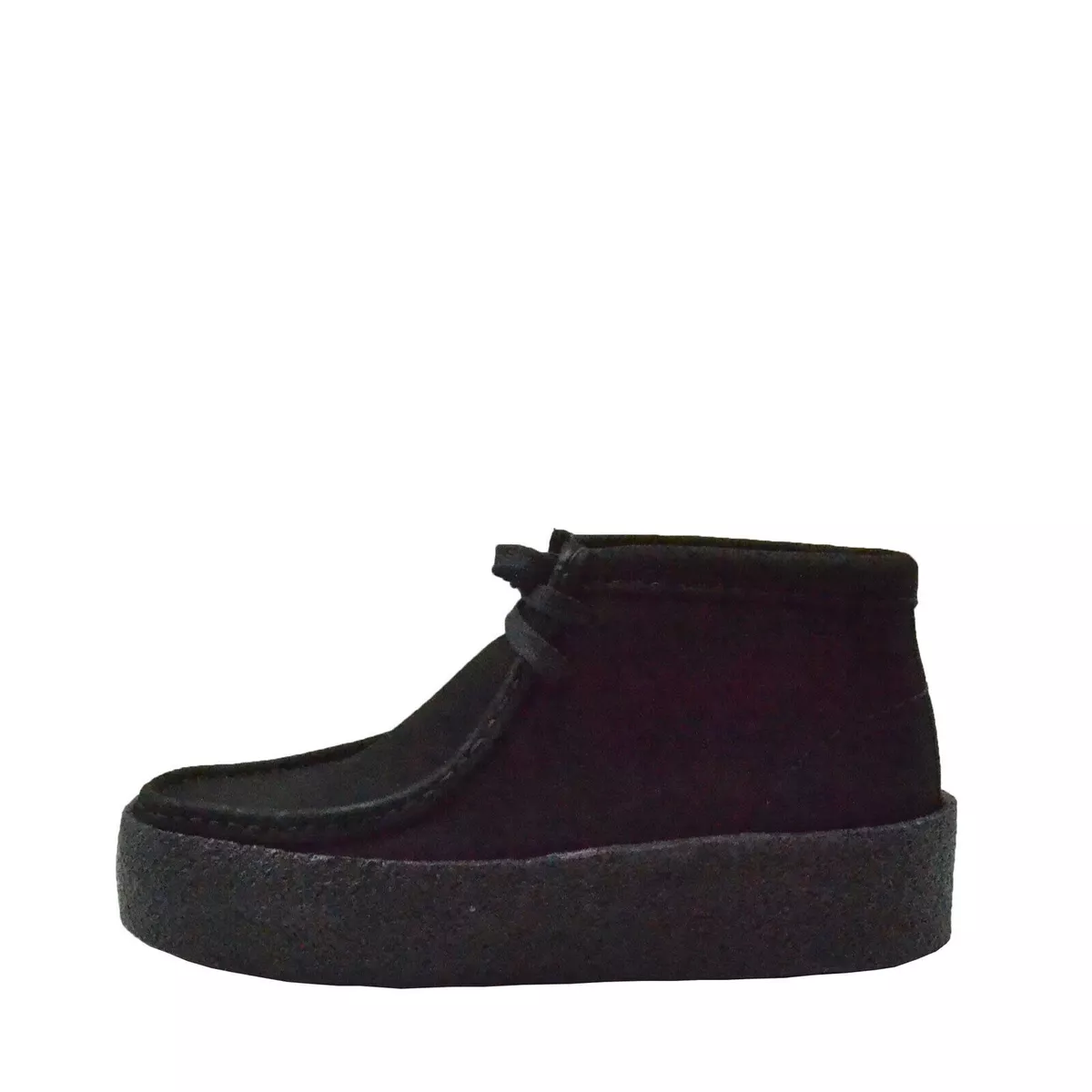 Women Wallabee Cup Black Nubuck Shoes