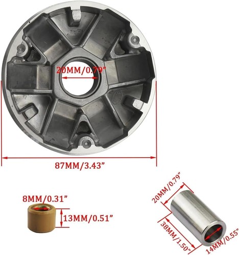 Performance Racing Front Clutch Variator Set for GY6 49cc 50cc 139QMB Scooter - Bild 2 von 4