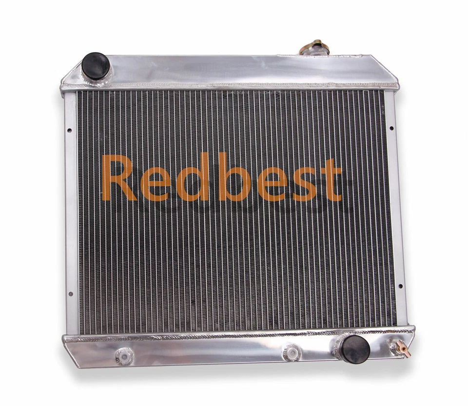 Radiador de alumínio 4 linhas para 1963-1966 GMC Suburban 1000 1500 2500 base 25" núcleo - Imagem 3 de 4