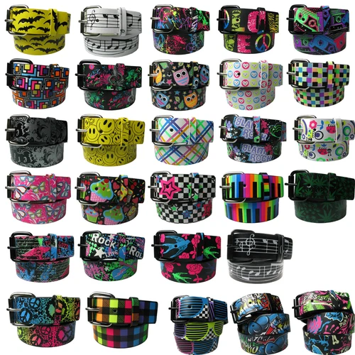40mm Cheap Printed Plenty Designs Mens Womens Removable Buckle Belt