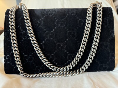 Gucci Dionysus Velvet GG Monogram Small Dionysus Shoulder Bag