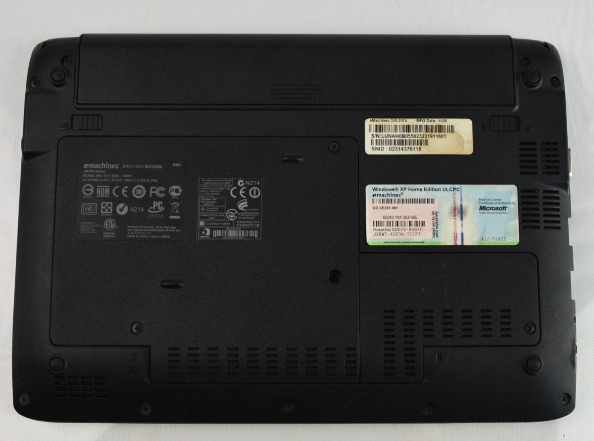PC Portable EMachines EM350 - 10,1 Pouces - Fonctionnel (occasion)