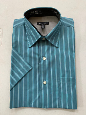 Mens Van Heusen Half Sleeves Shirt  14 -141/2  Stripe