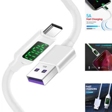 100W LED USB-C Cable Type-C Charger Data Cord For Samsung Galaxy S25 S24 S23 S22