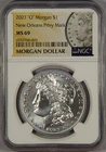 2021-O 'O' Morgan Silver Dollar NGC MS69 New Orleans Privy Mark $1
