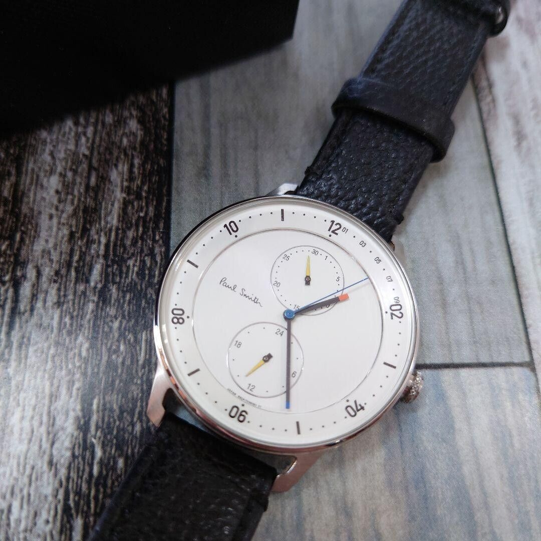 Paul Smith 6323-T024041 Japan Quartz Black Analog Mens Watch Used Good Condition