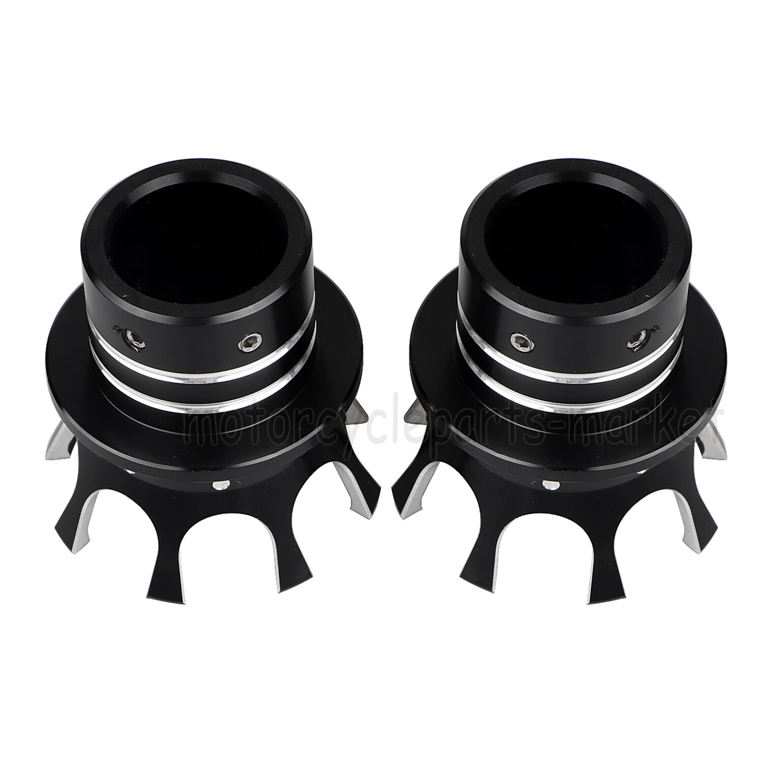 Crown King Front Axle Nut Cover Kit For Harley Electra Glide Road King