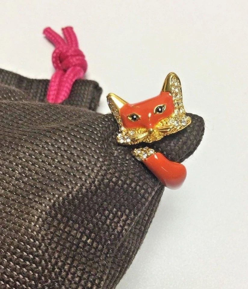 Kate Spade New York 12K Gold-Plated ‘Into The Woods’ Fox Wrap Ring, Sz 7 New - Image 2 of 4