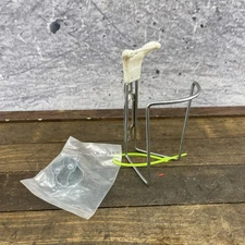 Vintage Steel Bicycle Water Bottle Cage Metal Holder Plastic Mount Clamp Kit