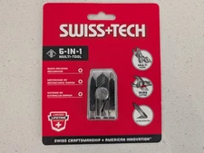 SWISS+TECH ST50022 Stainless Steel 6-in-1 Key Chain Multi Tool, Polished Finish