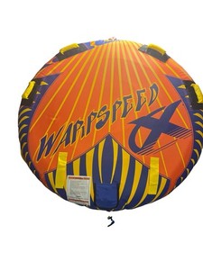 Warpspeed Comfort Shell Towable Tube for Boating And Watersports 1-3 Rider Nylon