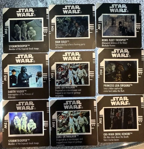 1998 Star Wars Power of the Force Freeze Frame Slide lot - 9 pieces (loose)