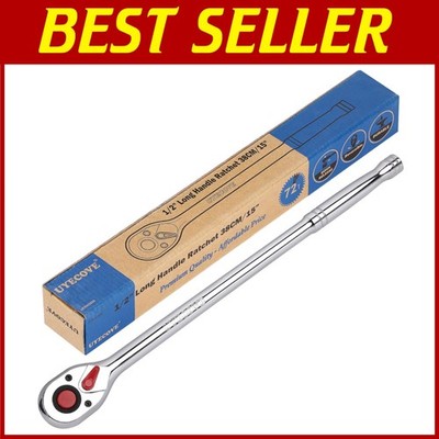 15'' 38cm Reversible Ratchet Wrench - Chrome Steel