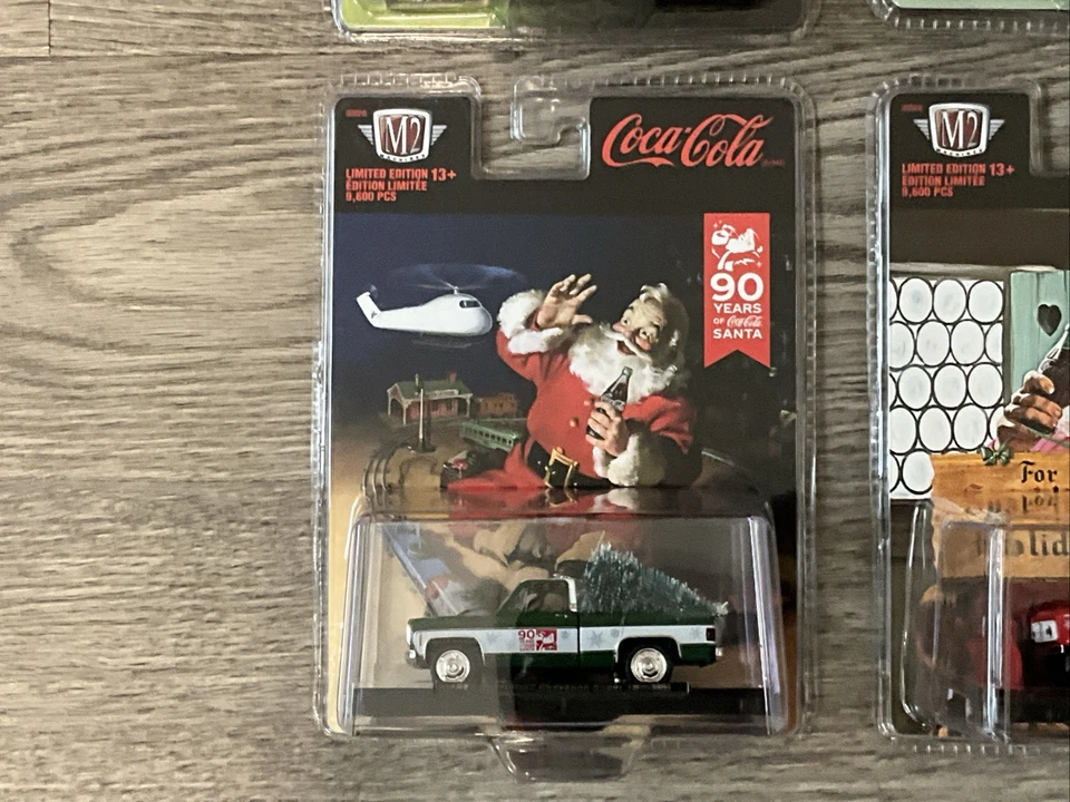 M2 Machines Coca Cola Christmas Set of 4 - Bronco - Cheyenne - Willys - Mustang - Image 4 of 4