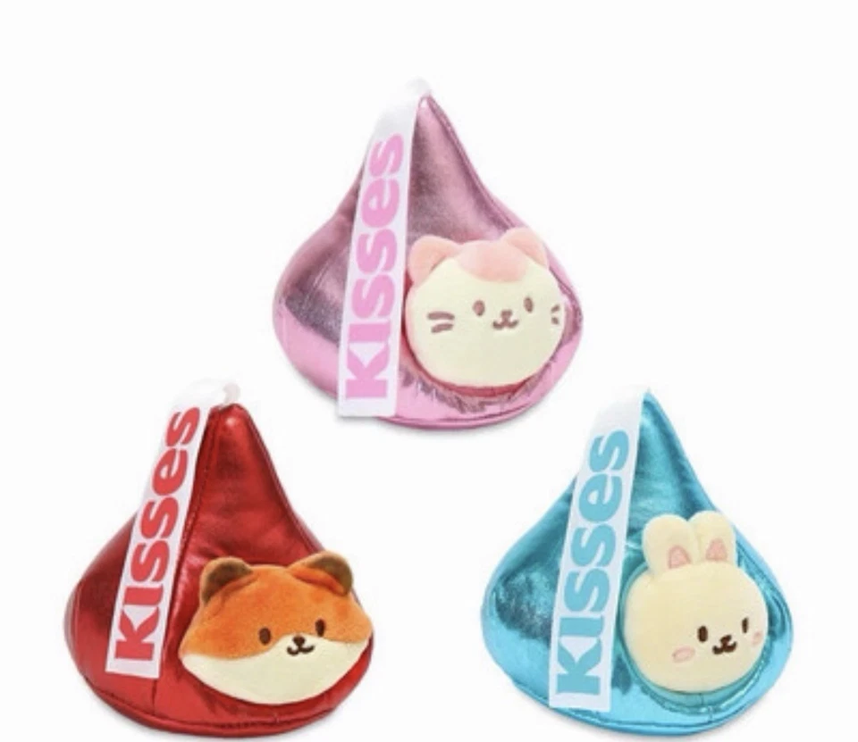 NEW Anirollz x Kisses Stuffed Plush Hershey’s Chocolate Kiss Metallic Pink NWT - Image 2 of 4