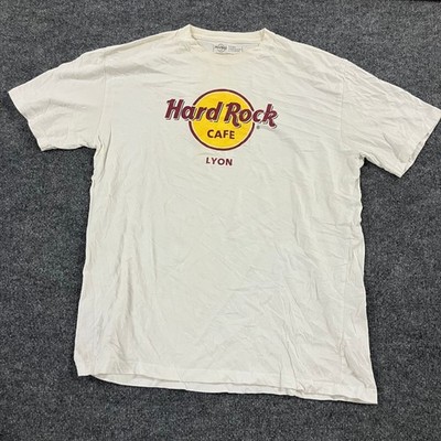 Hard Rock Cafe T-Shirt Mens XL White Lyon Graphic Logo Cotton Short Sleeve Tee