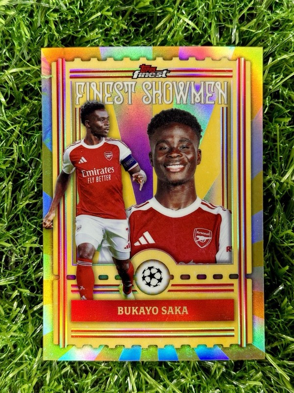 2025-26 Topps Finest UEFA Club Finest Showmen FS-8 Bukayo Saka, Arsenal FC