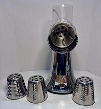 Royal Prestige Máquina de Ensaladas Rallador Rotativo Cortador Triturador con 4 Tambores Cromo