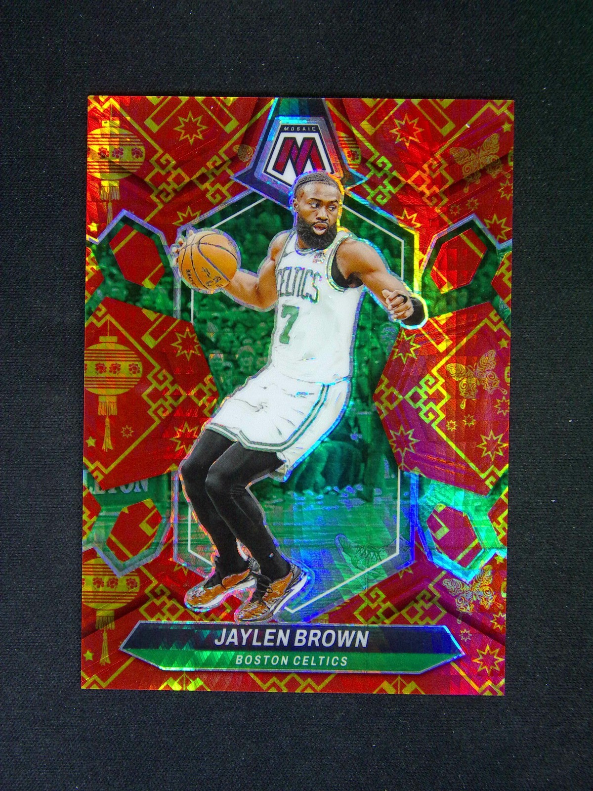 7/8 JSY# 1/1 ! 2023-24 Panini Mosaic Jaylen Brown #182 Lucky Envelopes