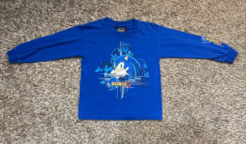 Camiseta De Colección Y2K Sonic X TV Show Azul Niños Niños Talla Juvenil 7 Grande 2004 Foto 2 de 4