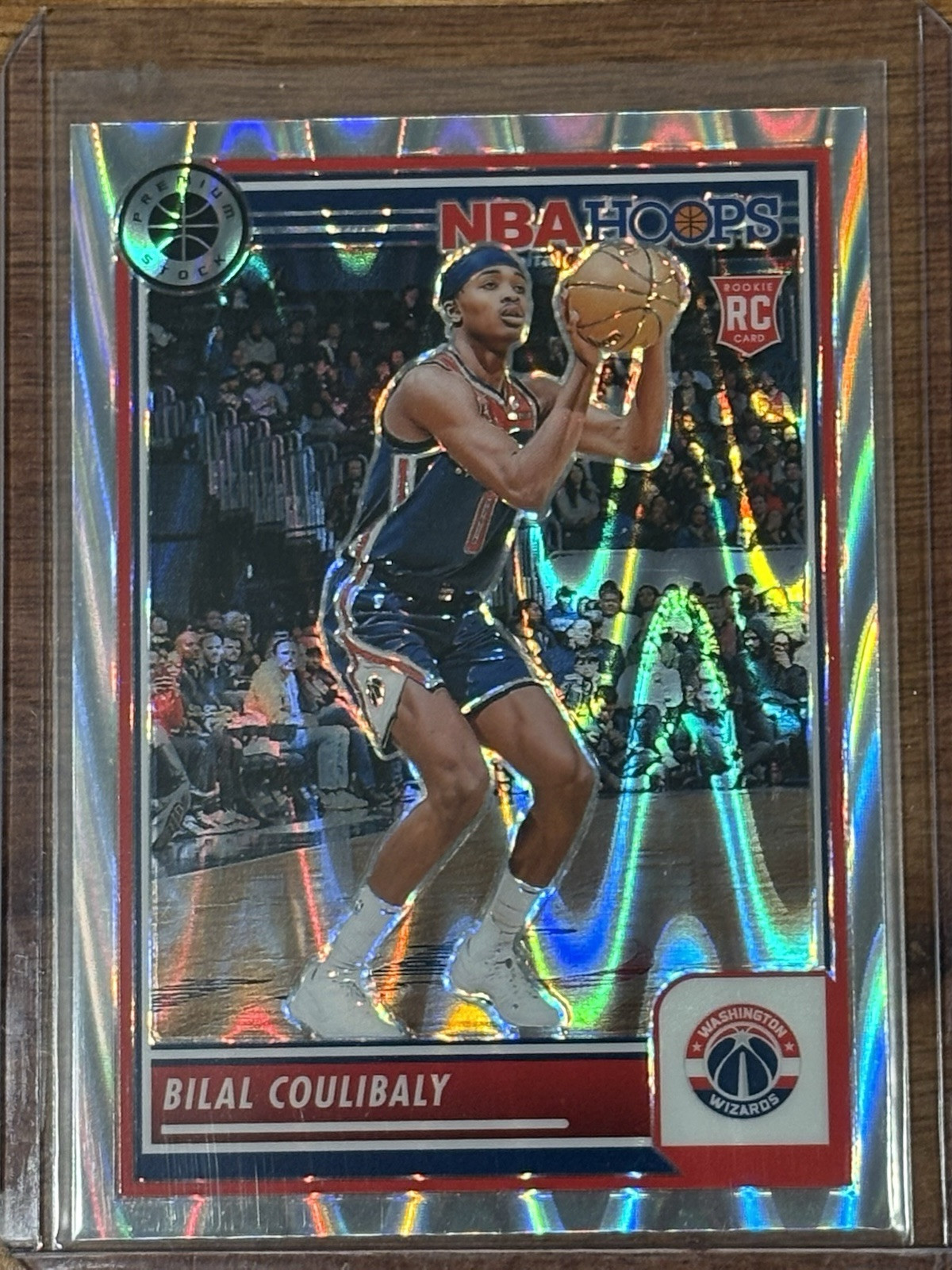 2023-24 Hoops Premium Stock Bilal Coulibaly Seismic Prizm Rookie #175 Wizards