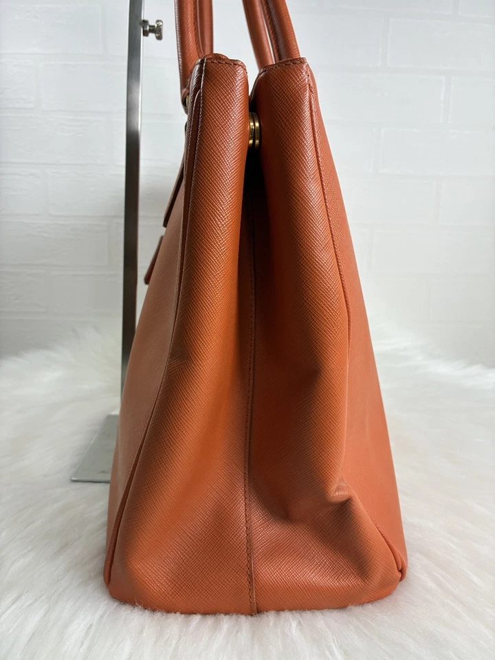 Authentic Prada Saffiano Orange Tote Bag Leather - Image 4 of 4