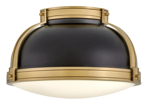 Hinkley Lighting 46351 Barton 2 Light 15"W Flush Mount Ceiling - Black / - Picture 12 of 12