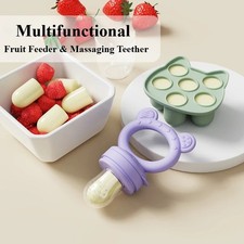 Baby Fruit Feeder Food Nibble Tray Mini Freezer Popsicle Maker with Lid