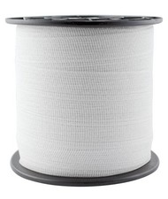 Wei&szlig;es Farbband f&uuml;r Elektroz&auml;une 4 cm Rolle 200m mit 8 Leitern aus 0,16mm Stahl