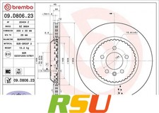 2x Bremsscheibe PRIME LINE - Lightweight 09.D806.23