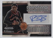 2024-25 Panini Prizm Black Sensational Signatures Silver RJ Barrett Auto pu3