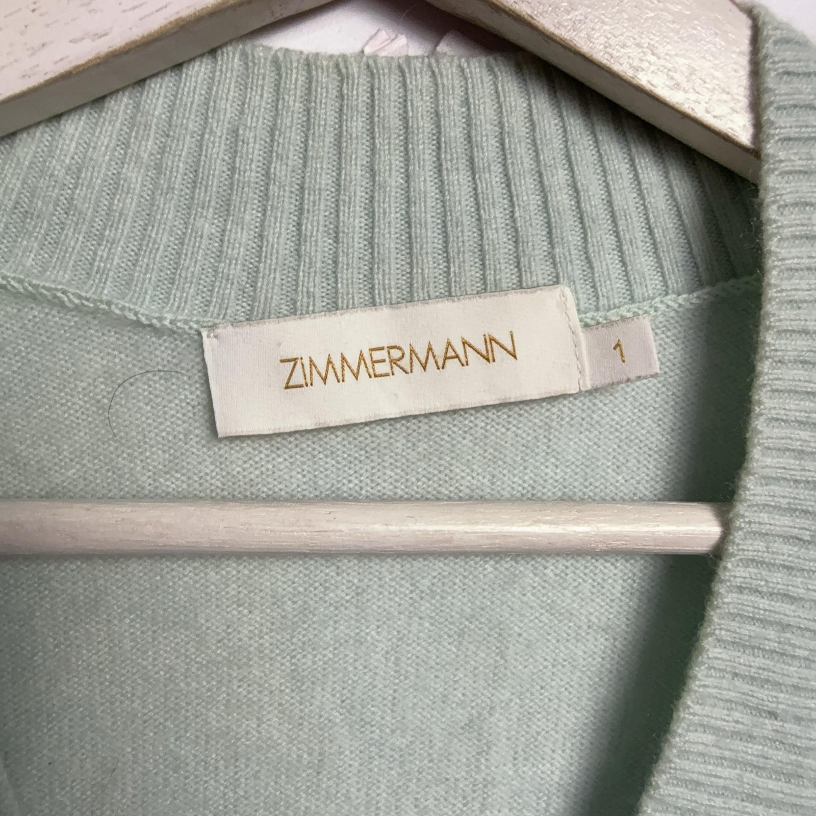 Zimmermann Jumper Womens 1 Green 100percent Cashmere V Neck Knit Pullover Winter image 7