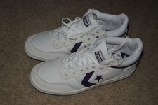 NWOB CONVERSE FASTBREAK PRO MID WHITE PURPLE HIGH TOP SNEAKERS SIZE US MENS 8