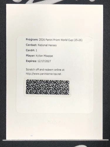 2026 Panini Prizm FIFA World Cup Kylian Mbappe National Heroes Auto