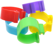 Mutai 16Mm Chicken Identification Band 50PCS 16Mm 5Color Plastic Poultry Chicken