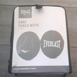 Everlast Core Punch Mitts Focus Pads Pair Black A8501 Punch Bags & Pads