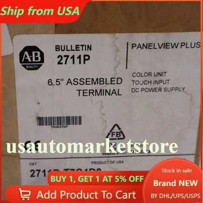 NEW 2711P-T7C4D8 PanelView Plus 700 Color/Touch Factory Seal AB US Free Tax