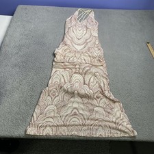 Jump Apparel Dress Womens 00 White Rose Gold Sequin Halter Mermaid Gown USA