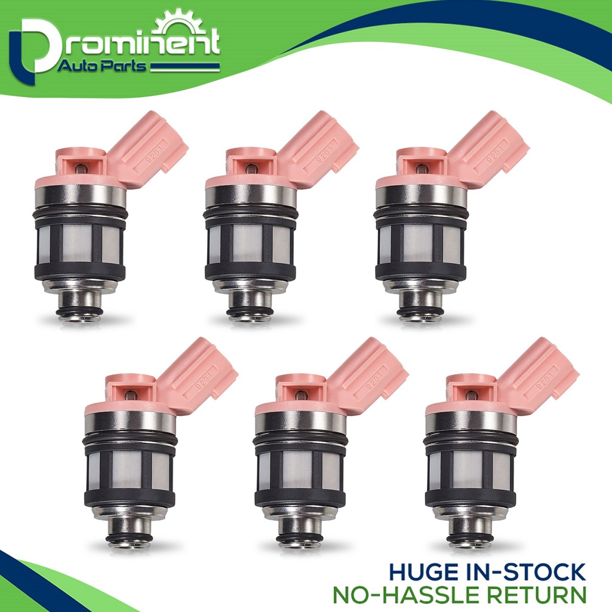 Set of 6 Fuel Injectors for 2000-2004 Nissan Xterra 3.3L Replace