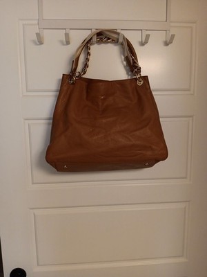 Mark & Graham Build Your Bag Camel Pebbled Leather Chain Shoulder Bag