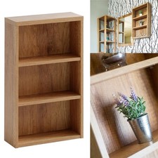 Bathroom Wall Cabinet Shelf 400mm Slimline Shelving Wall Unit Oak Effect - Class
