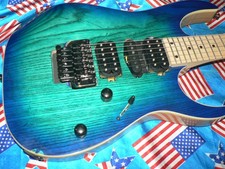 SUPERB IBANEZ R470 AHM ,ASH TOP BLUE MOON BURST ,REPAIRED HENCE PRICE !!