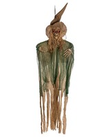 Scary Vogelscheuche HäNgefigur Mit Bewegung, Licht & Sound 170Cm