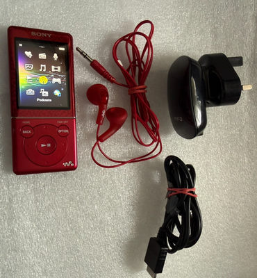 Sony NWZ-E384 Walkman - Red 8GB MP3/Video Player & FM Radio + Red Sony NWZ-E384 Walkman - Red 8GB MP3/Video Player & FM Radio + Red